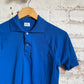 1970s Blue Polo Shirt Top