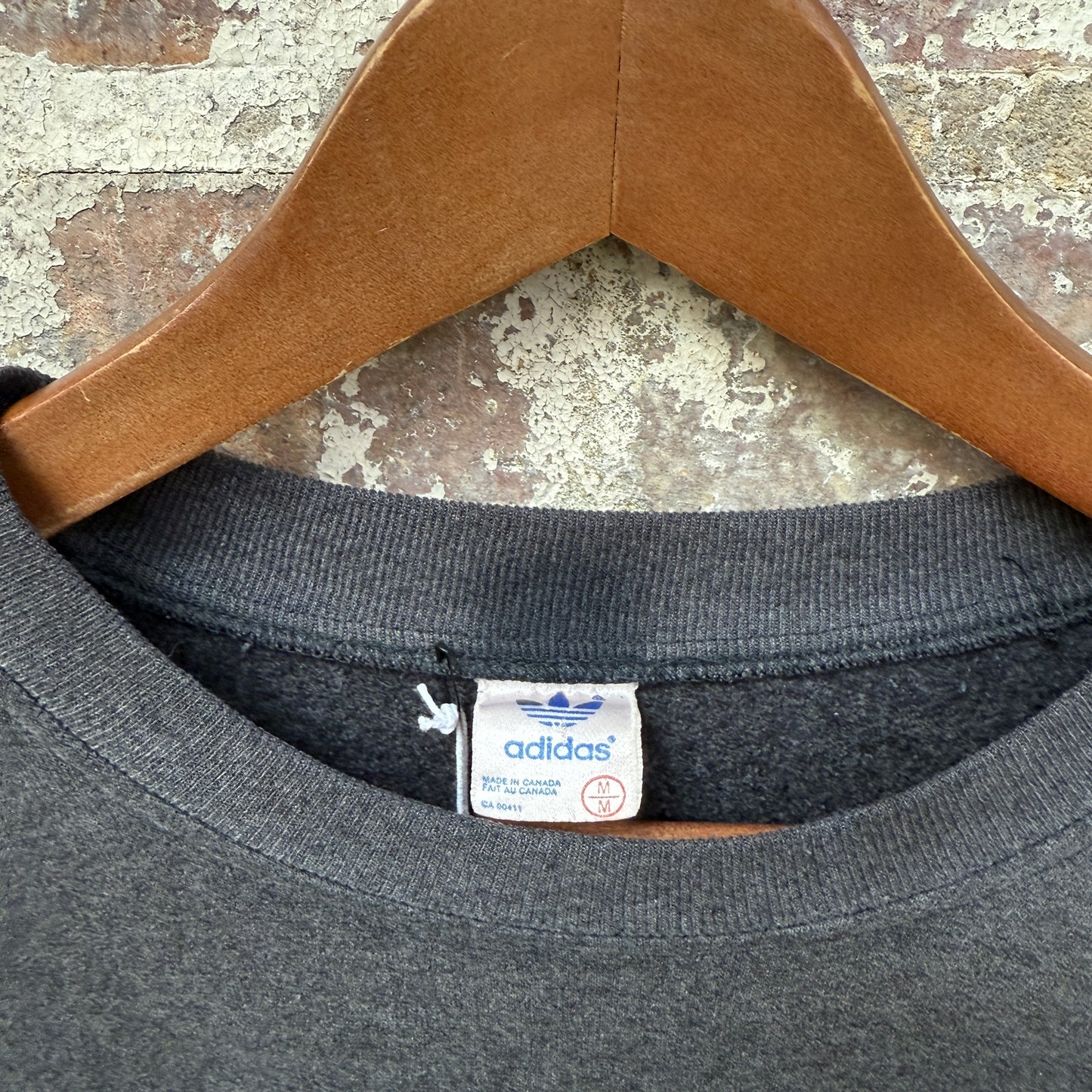 1980s Black Faded Adidas Sweatshirt