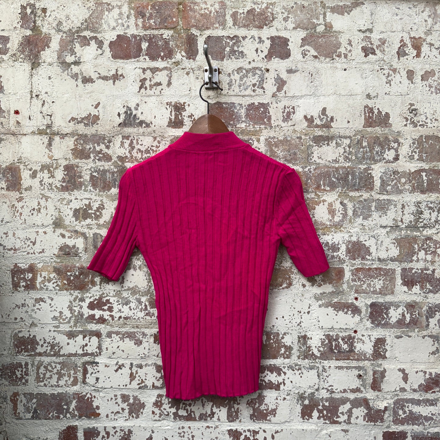 1970s Pink Knitted Zip Shirt