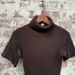 1970s Brown Knitted Body Suit