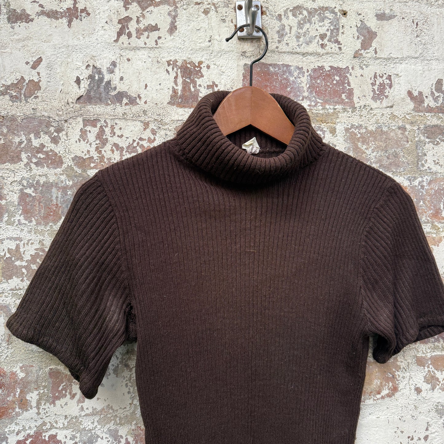 1970s Brown Knitted Body Suit