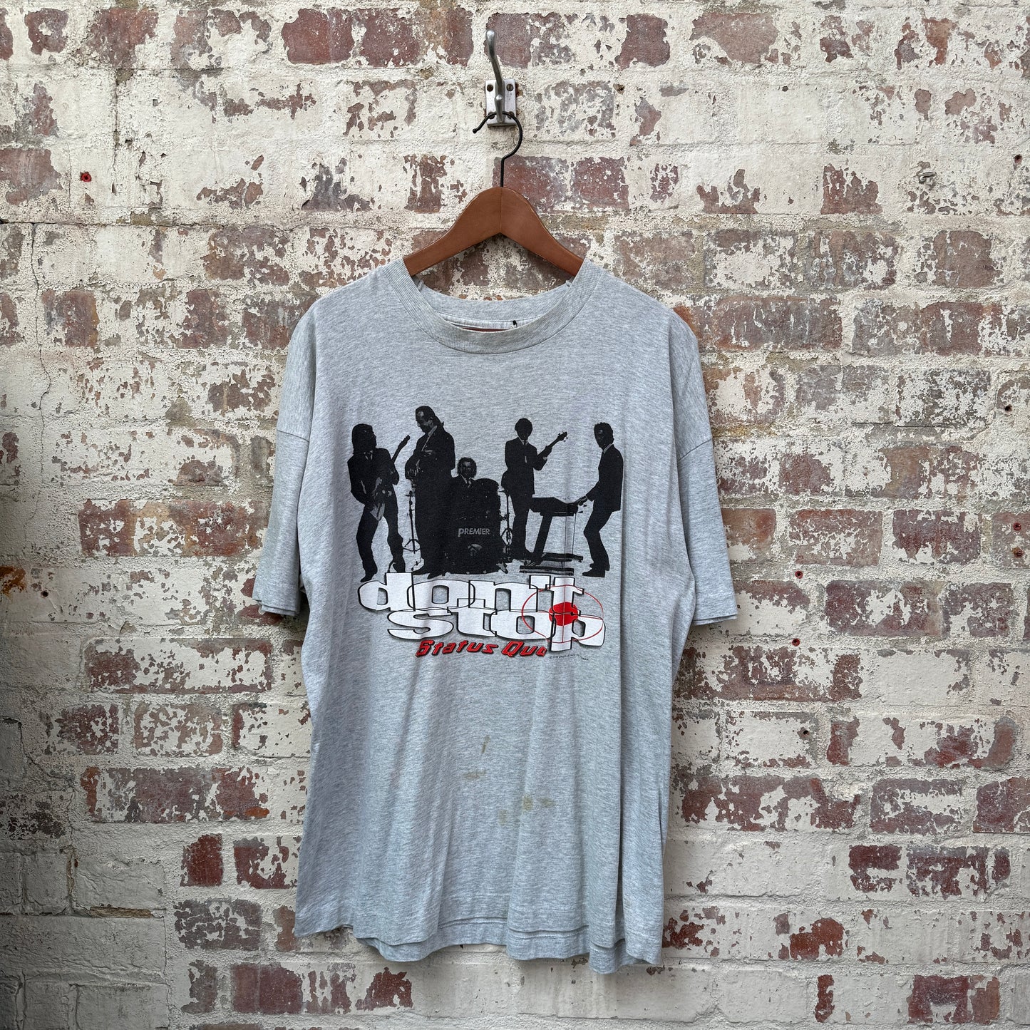 1990s Grey Graphic Status Quo T-Shirt