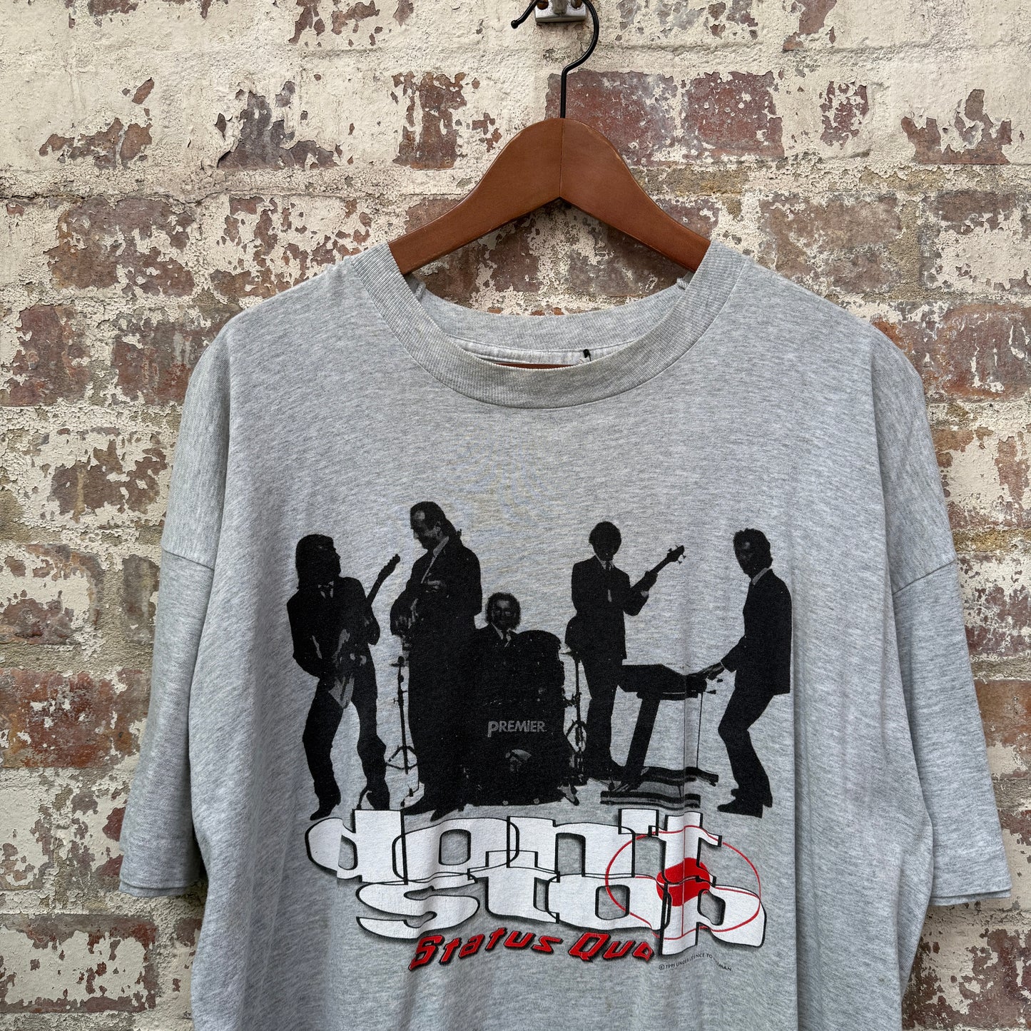 1990s Grey Graphic Status Quo T-Shirt