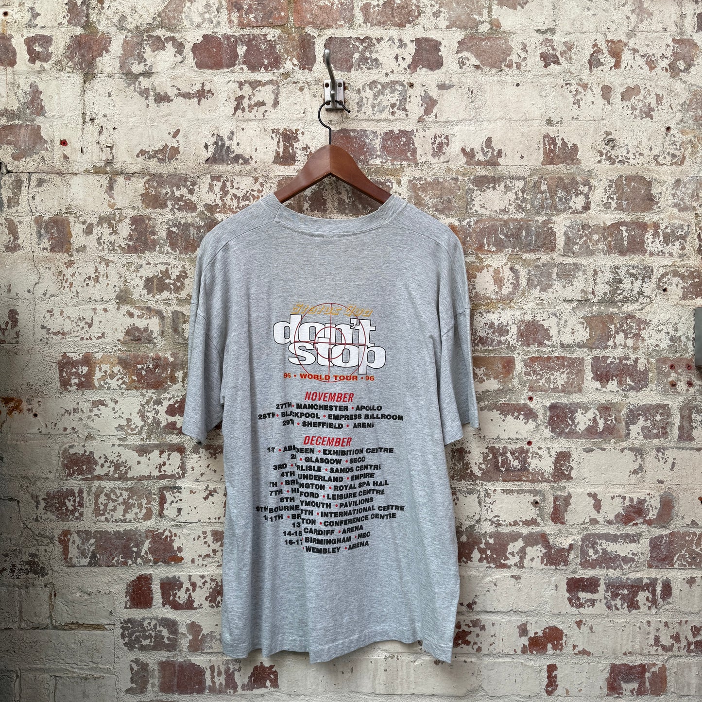 1990s Grey Graphic Status Quo T-Shirt
