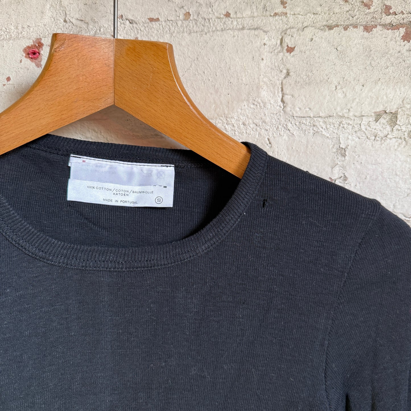 1970s Black Long Sleeve Blank Top