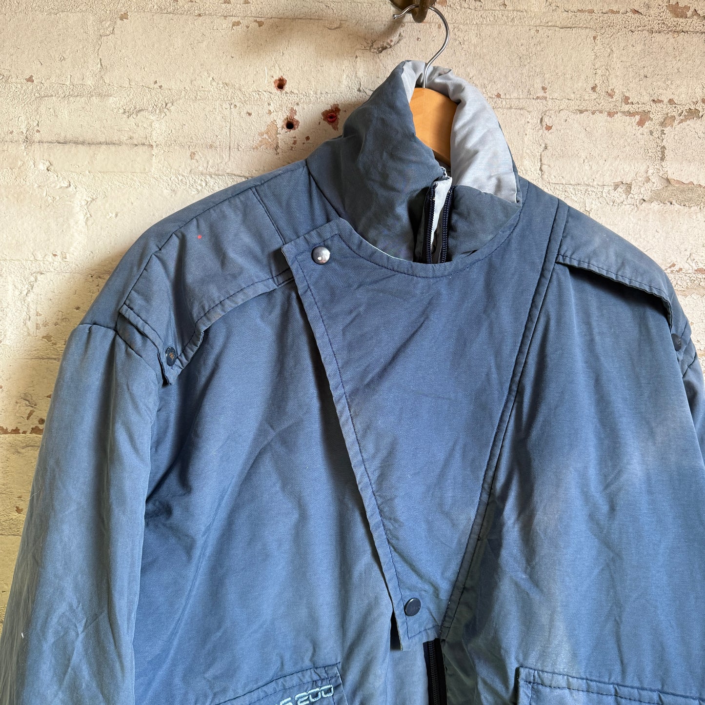 1980s Navy Faded Motorsport Jacket