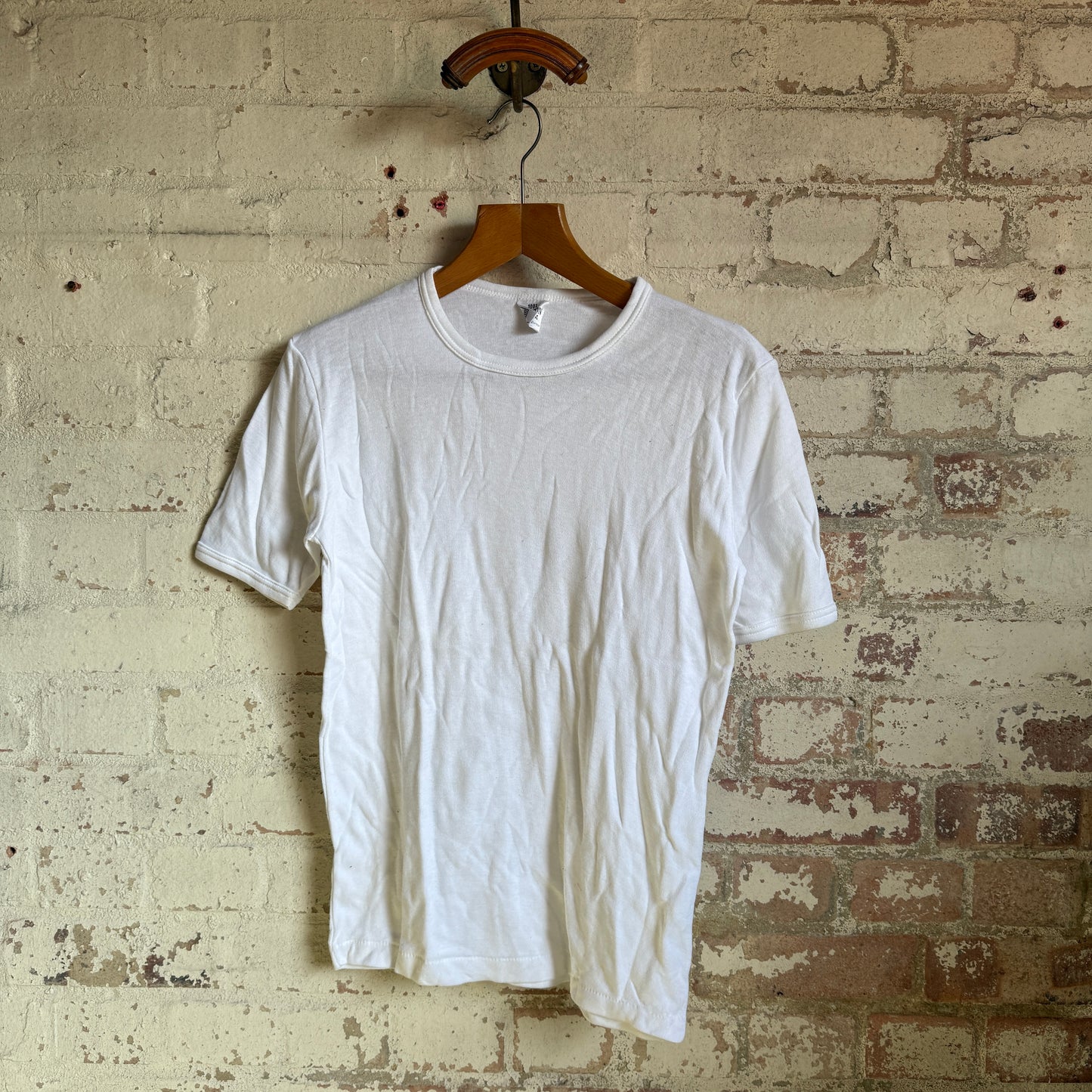 1970s White Blank Cotton T-Shirt