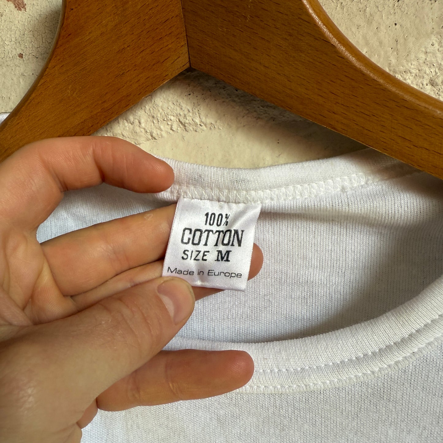 1970s White Blank Cotton T-Shirt