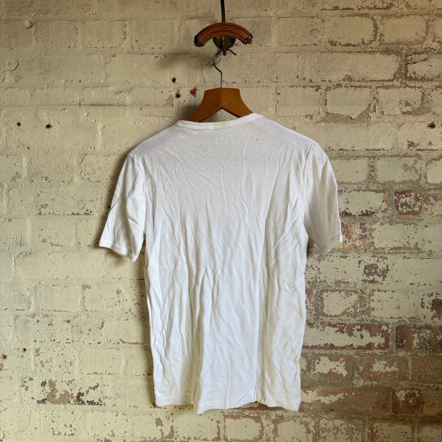 1970s White Blank Cotton T-Shirt
