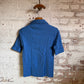 1970s Blue John Craig Dagger Collar Polo Shirt