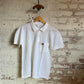 1980s White Ellesse Pocket Polo Shirt Top