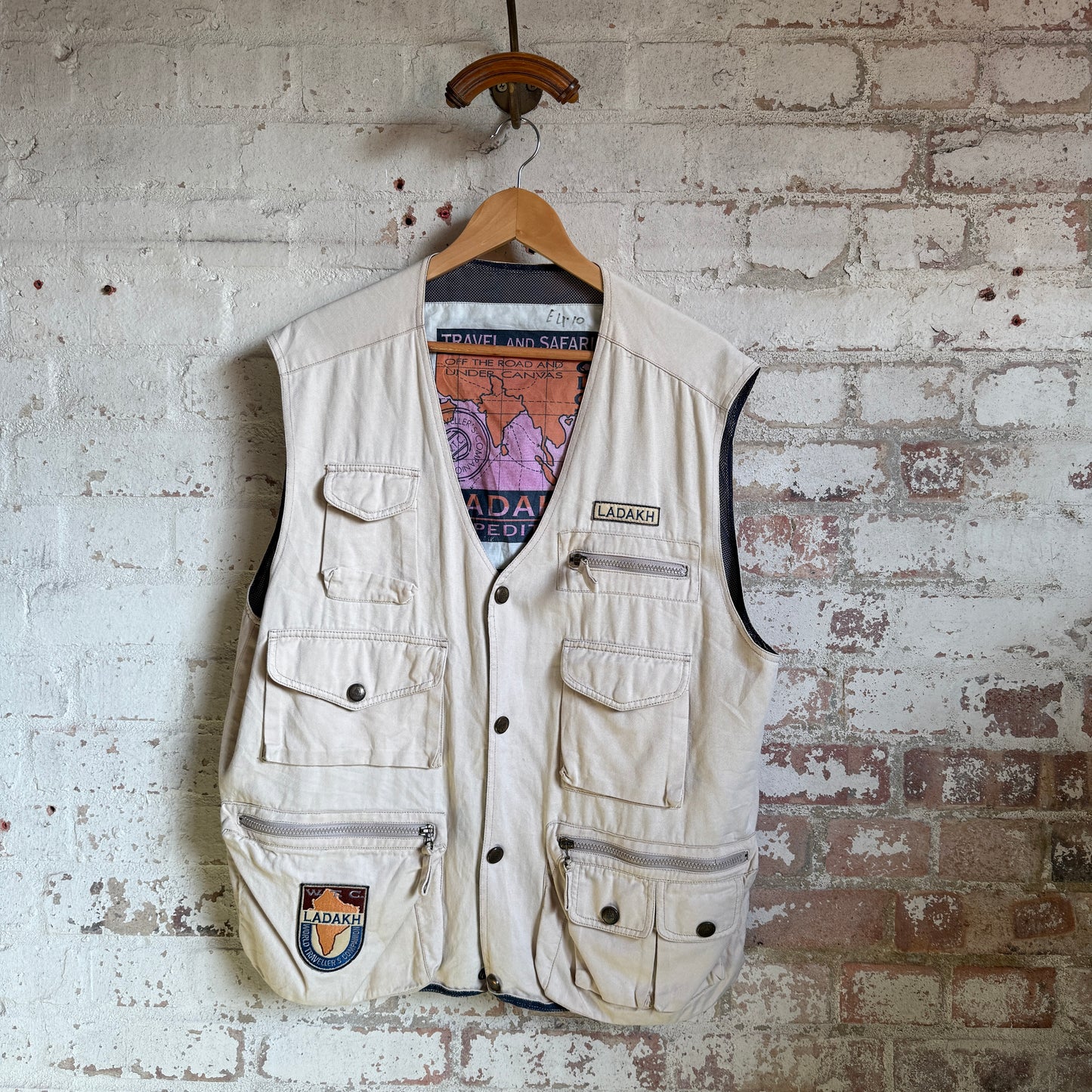 1990s Beige Tactical Himalayan Land Gilet Vest Jacket