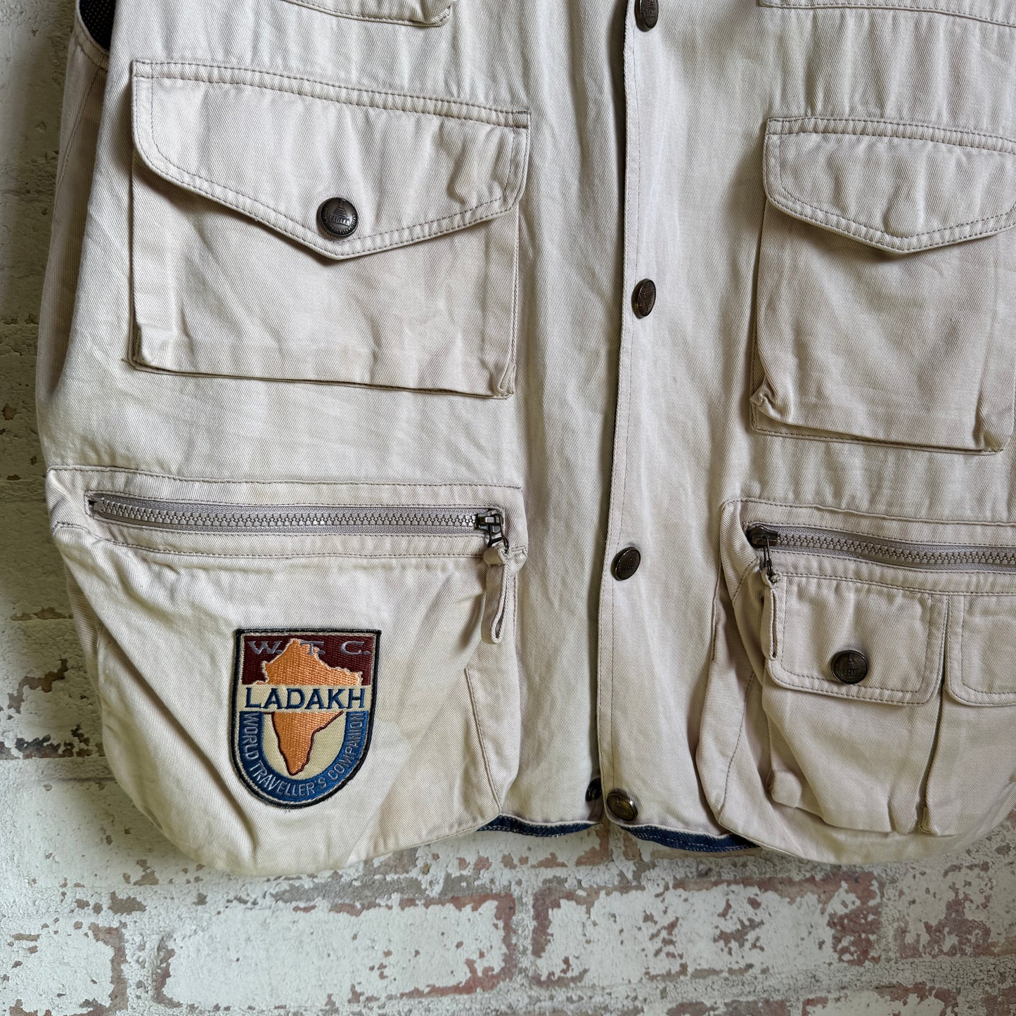 1990s Beige Tactical Himalayan Land Gilet Vest Jacket