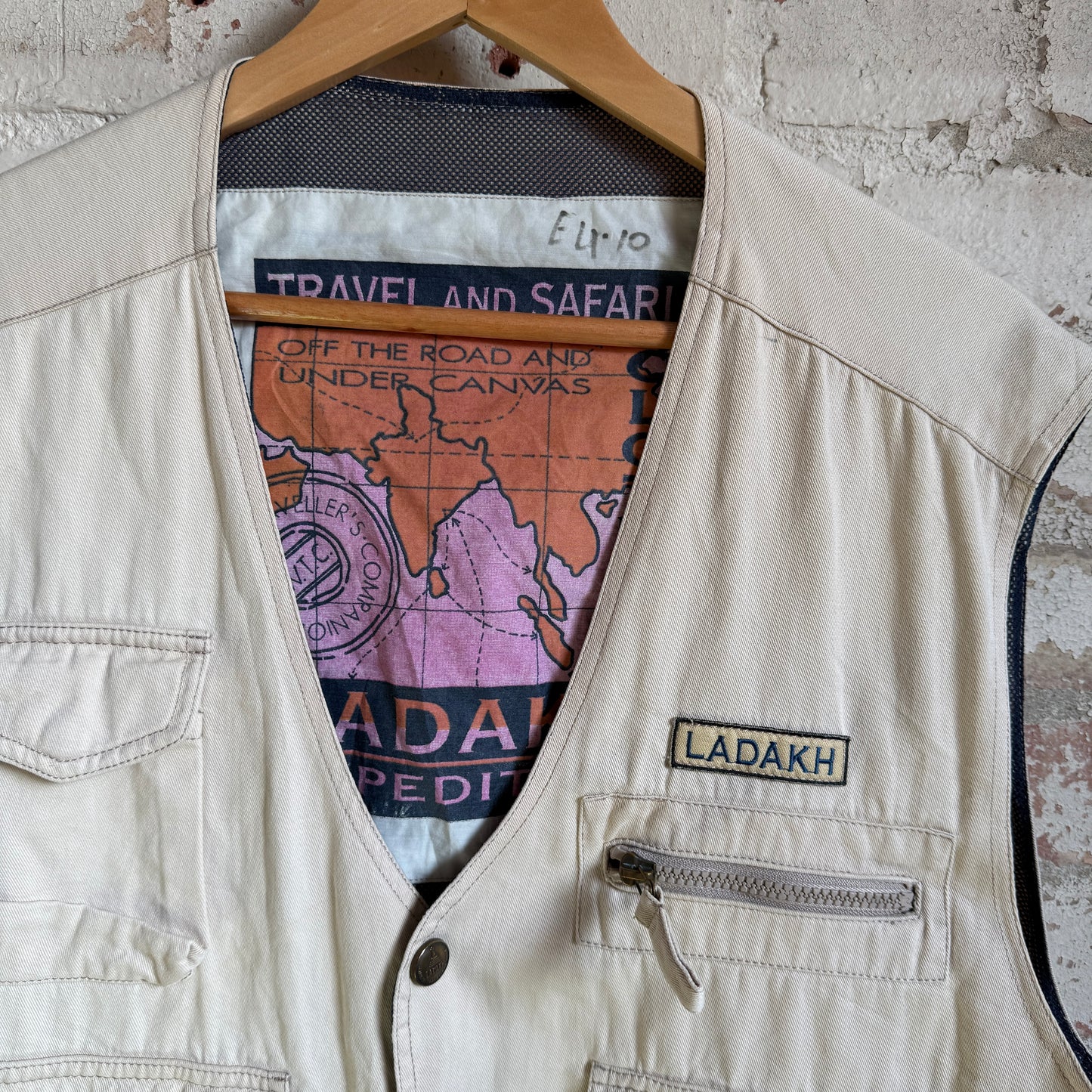 1990s Beige Tactical Himalayan Land Gilet Vest Jacket