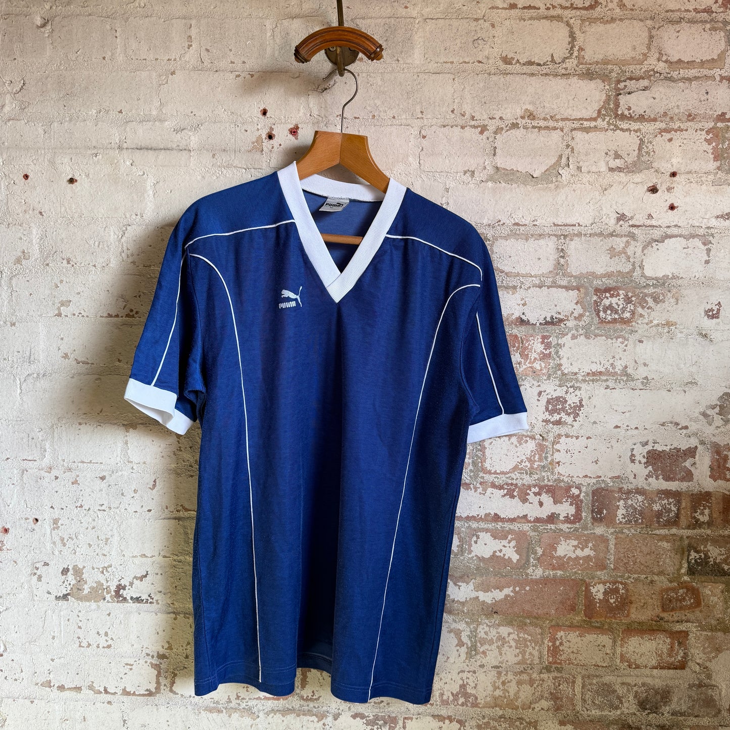 1990s Blue Puma Football Template T-Shirt