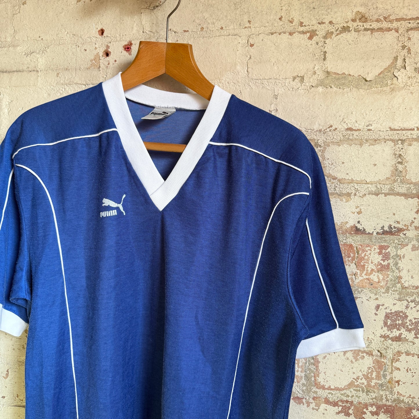 1990s Blue Puma Football Template T-Shirt