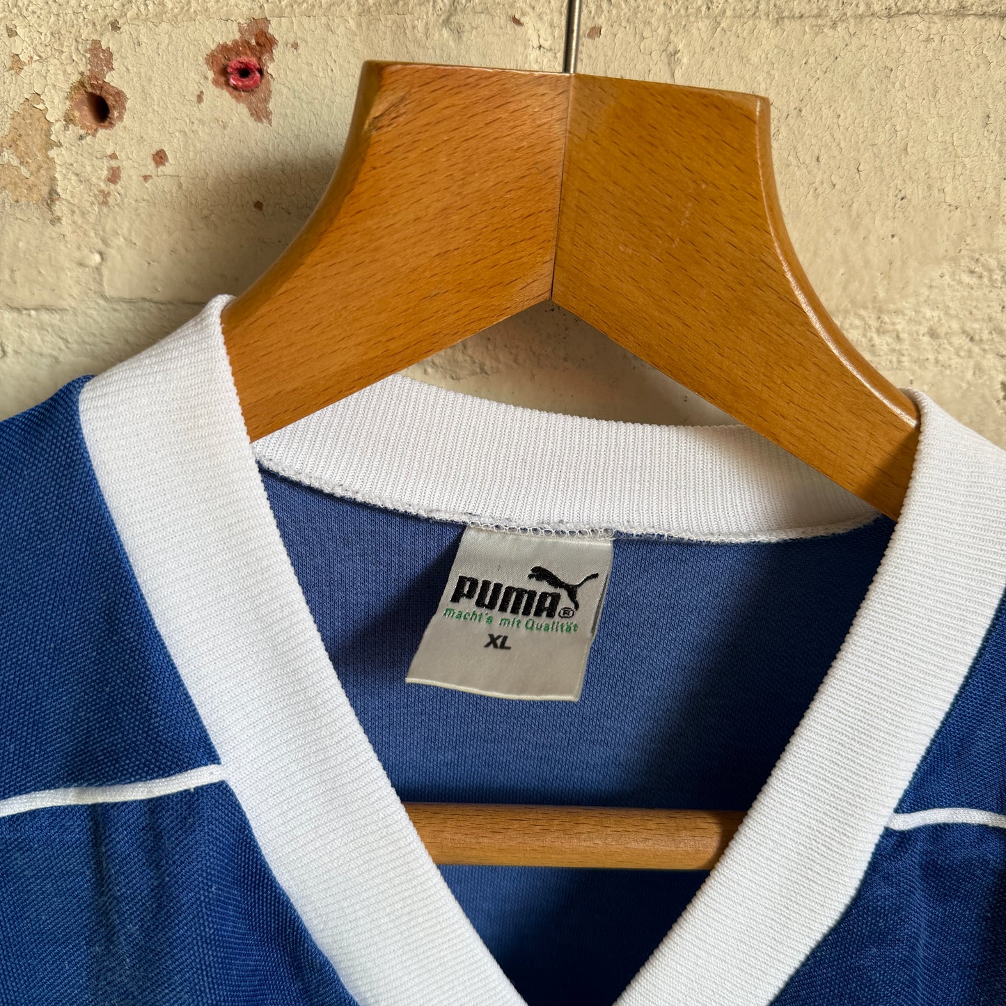 1990s Blue Puma Football Template T-Shirt