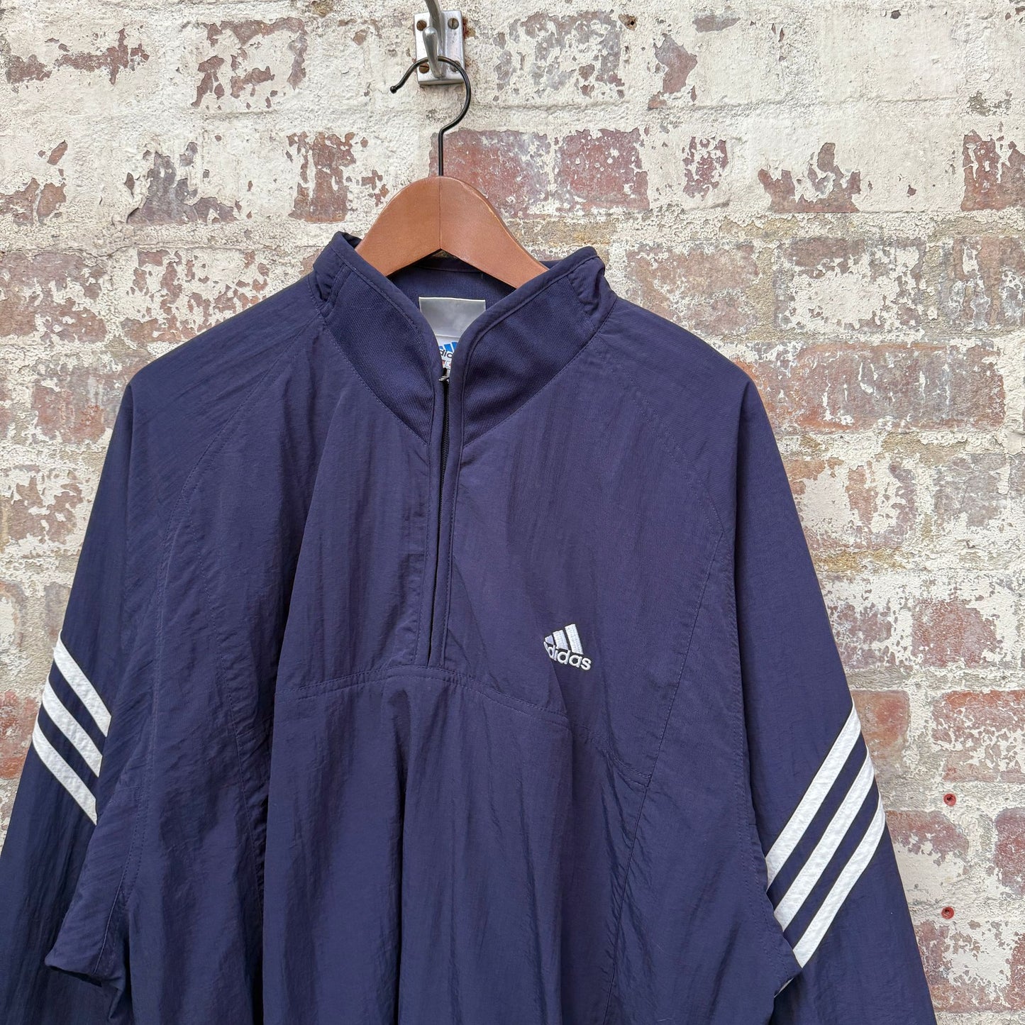 1990s Navy Adidas Pullover Jacket