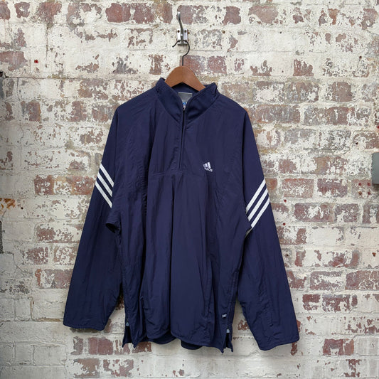 1990s Navy Adidas Pullover Jacket