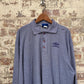 1990s Grey Umbro long Sleeve Polo Shirt Top