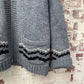 1970s Grey Cowichan Zip Knitted Jumper