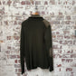 1970s Green Suede Trim Knit Cardigan Jumper