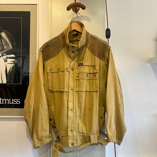 1960s Mustard Yellow Italian Hunting Work Style Jacket Coat