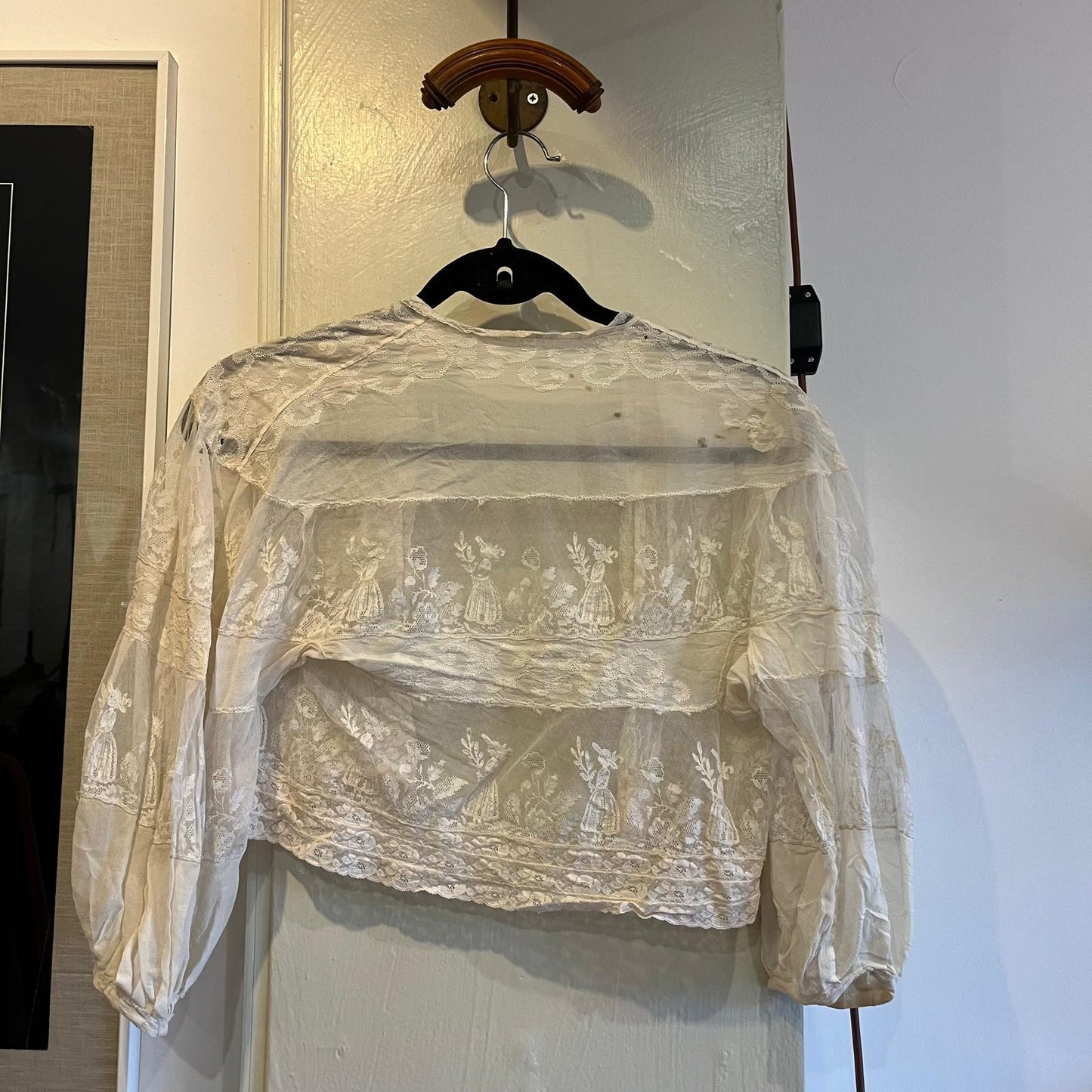 1920s 1930s White Victorian Lace Blouse