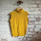 1970s Mustard Yellow Turtle-Neck Vest Knitted Jumper