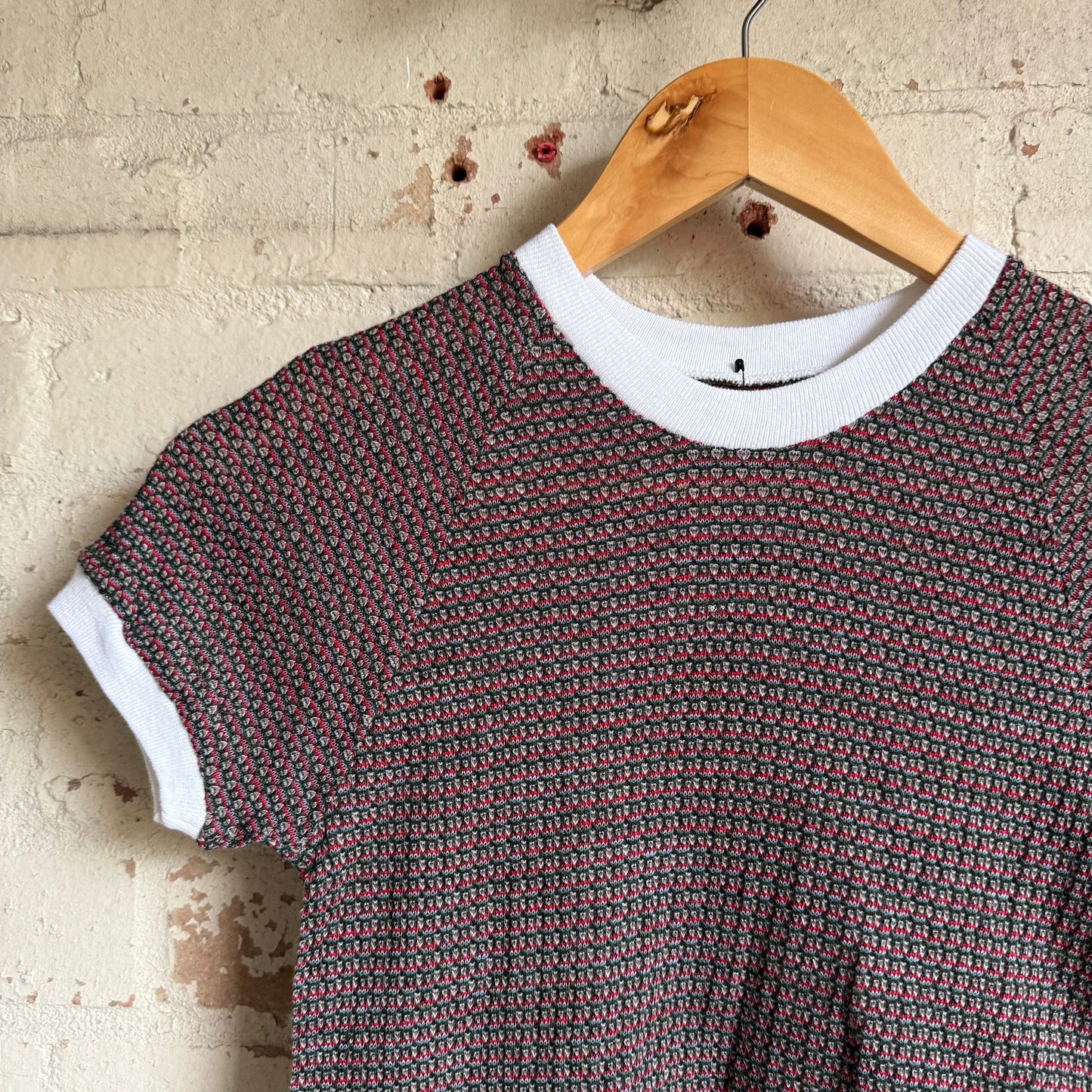 1960s 1970s Knitted Ringer T-Shirt