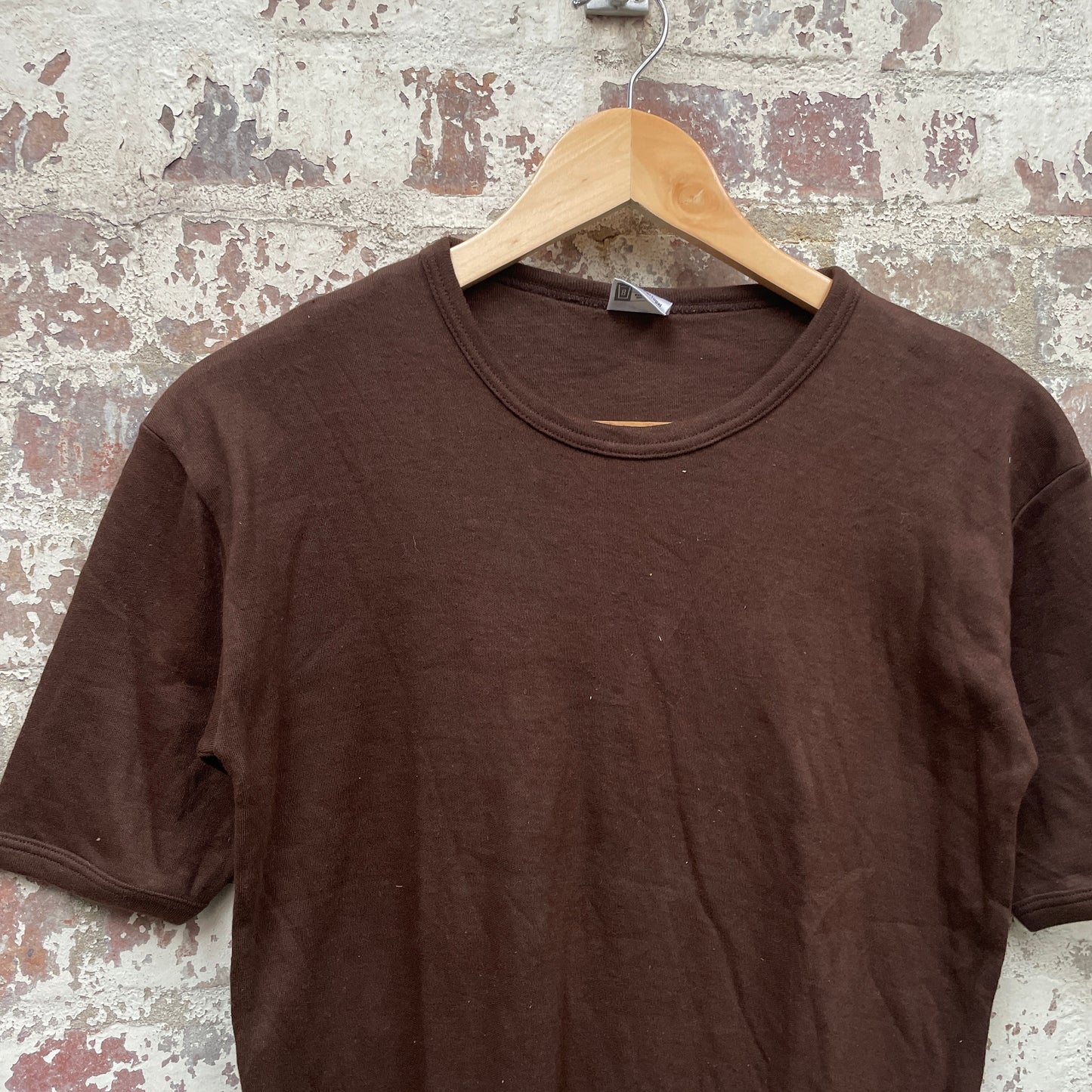 Vintage 1970s 1980s Brown Blank T-Shirt