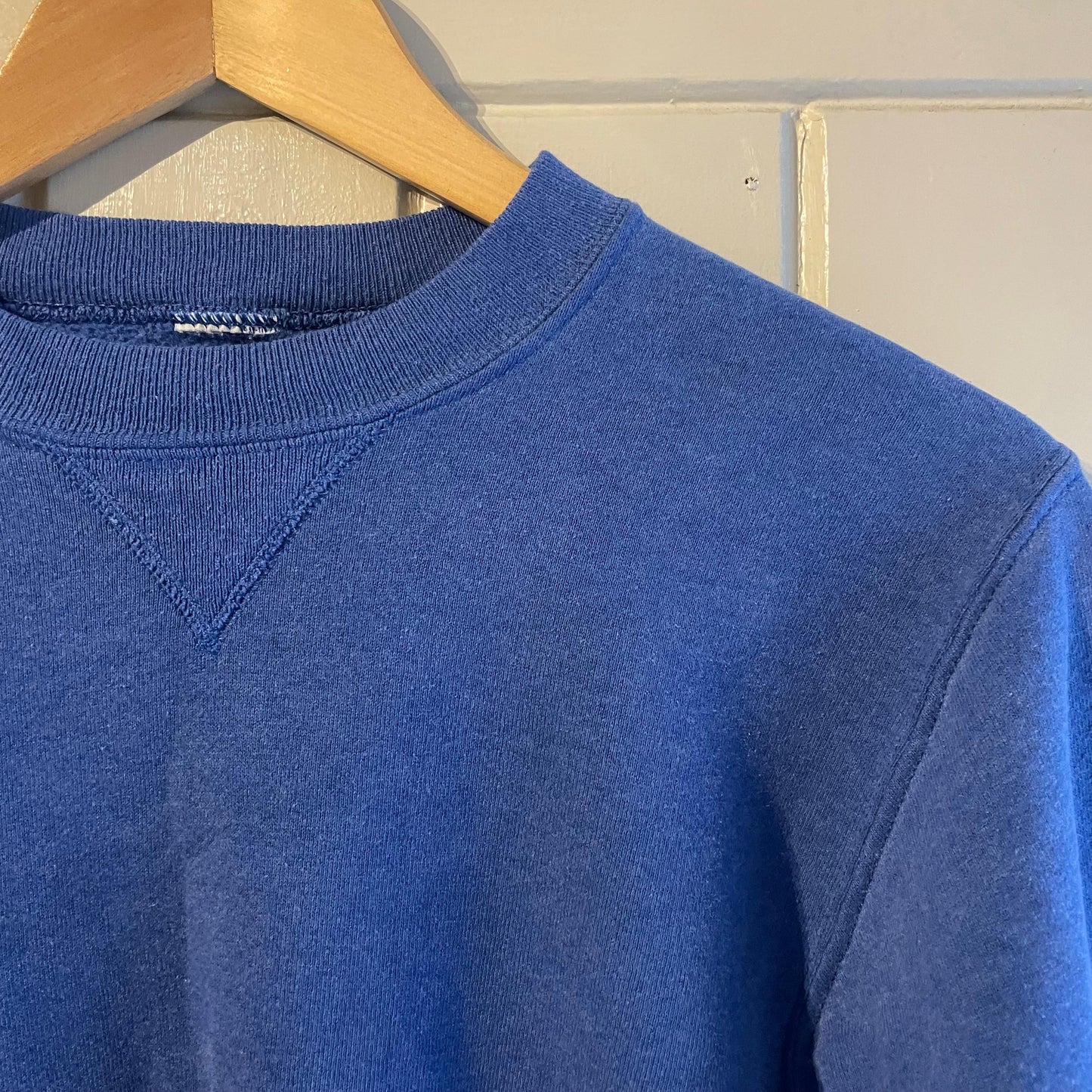 1980s Faded Blue Russel Athletic Blank Sweatshirt