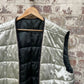 Vintage 1980s 1990s Silver Liner Padded Puffer Gilet Jacket