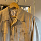 1970s Cream Cotton Safari Button Jacket