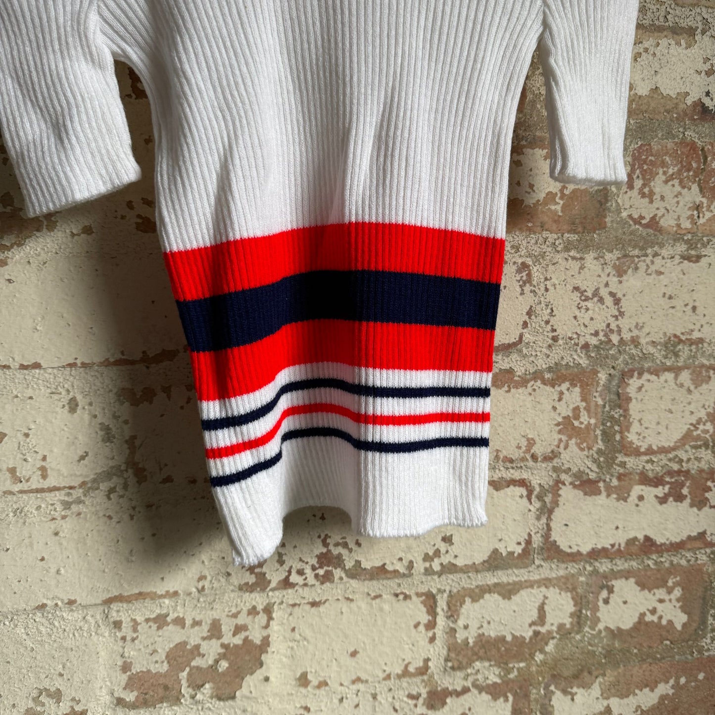 1979s White Knitted Short Sleeved Jumper