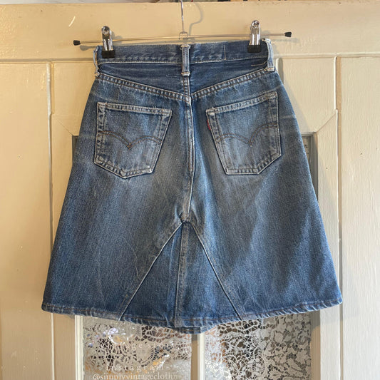 1960s Levis Big E Selvedge Denim Homemade Skirt