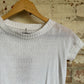 1970s Blank White Ribbed T-Shirt
