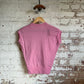 1950s Pink Knitted V-Neck Vest Sweater