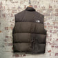 2000s Brown North Face Puffer Gilet Jacket