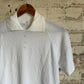 1970s White Textured Knitted Polo Shirt Top