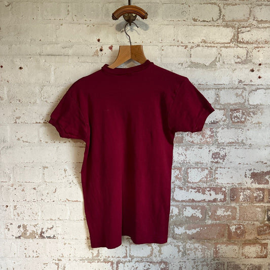 1970s Burgundy Blank T-shirt