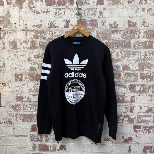 Black Adidas Print Sweatshirt