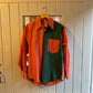 1970s Orange and Green Button up Shirt