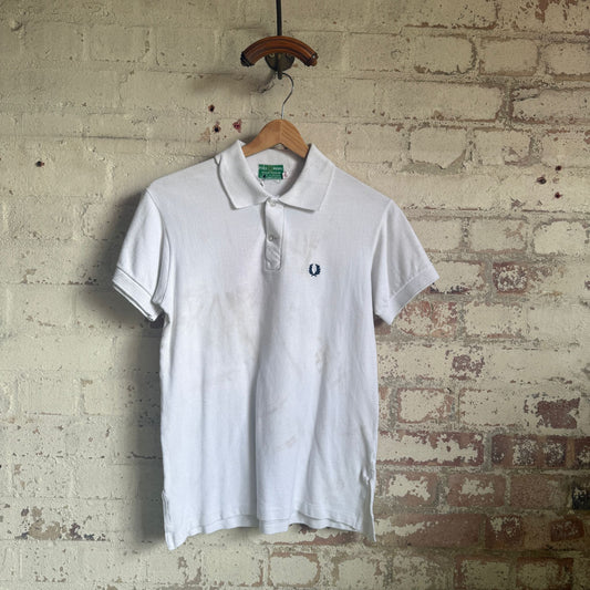 1970s White Fred Perry Polo Shirt