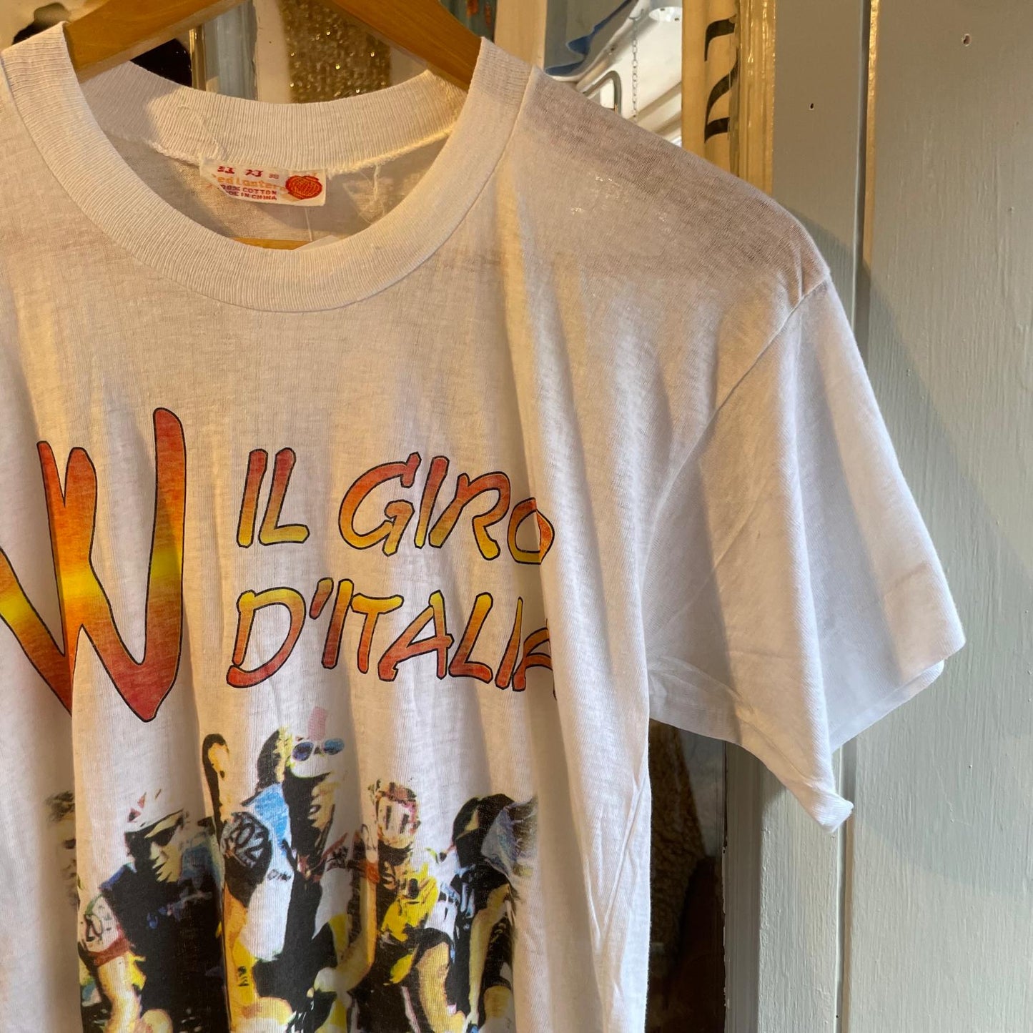 1980s White Cyclist Graphic T-shirt