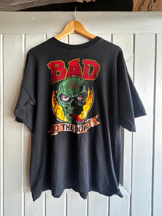 1990s Black 'Bad To The Bone' Graphic T-Shirt