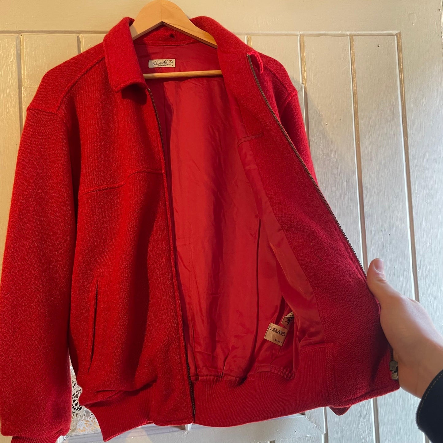 1970s Red Arnold Palmer Harrington Jacket