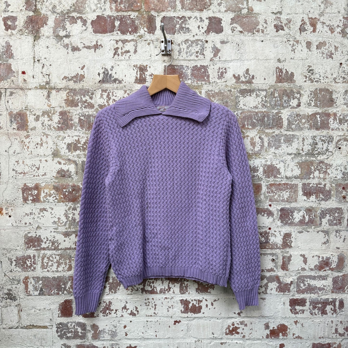 1960s Purple Wool Knitted Jumper