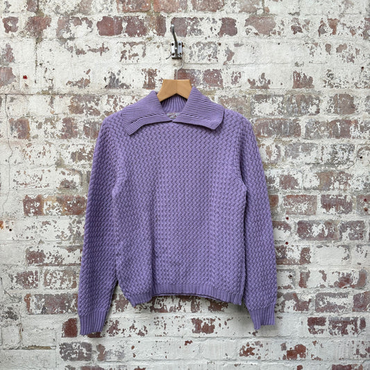 1960s Purple Wool Knitted Jumper