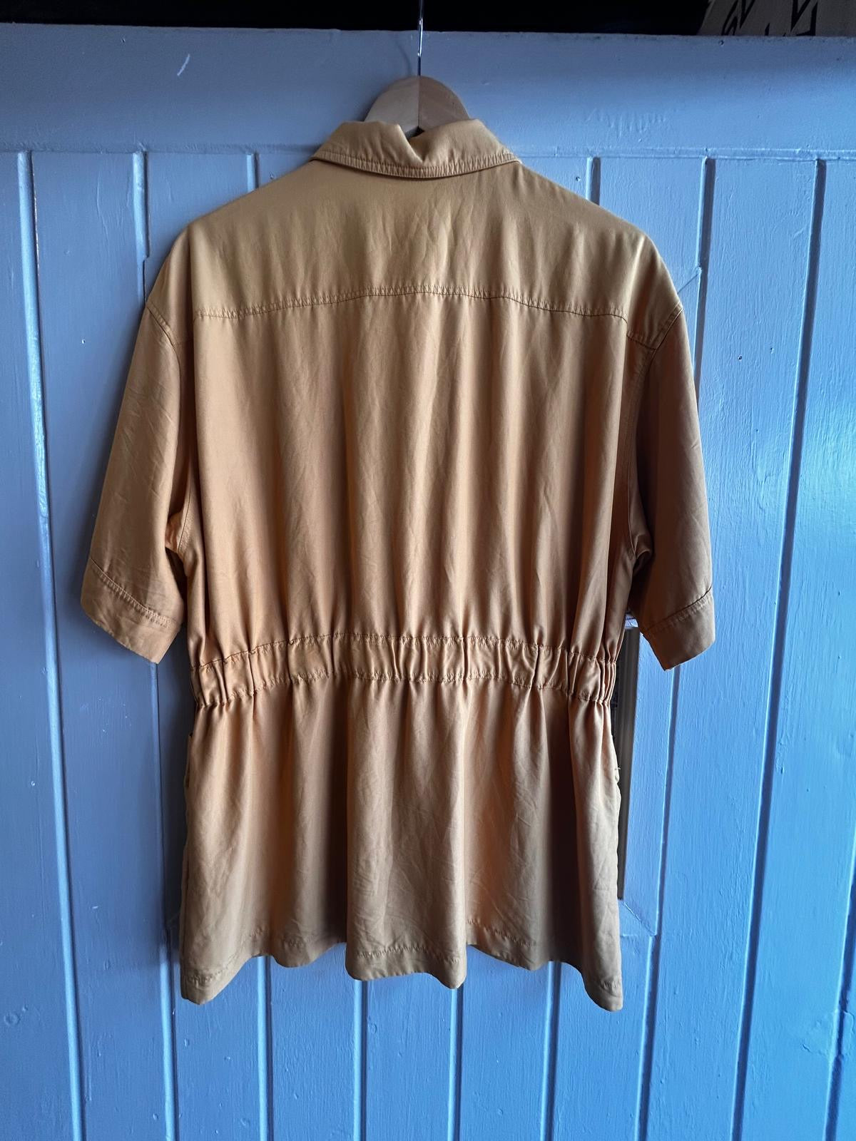 1980s Mustard yellow Unusual 'Planet' Shirt